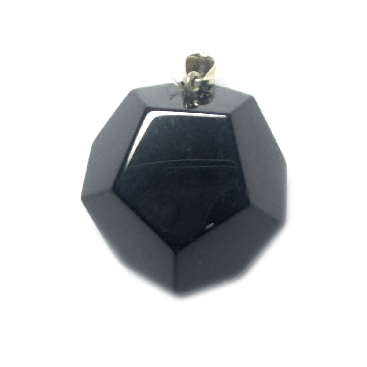 Pendentif Dodécaèdre en Quartz Fumé