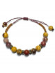 Bracelet Macramé et Boules de Jaspe Mokaïte