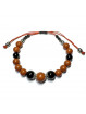 Bracelet Boules Macramé en Jaspe Rouge & Tourmaline