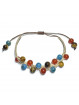 Bracelet Macramé en Cornaline, Apatite & en Œil de Tigre