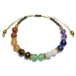 Bracelet Boules Macramé 7 Chakras