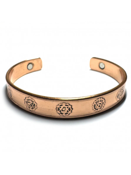 Bracelet Magnétique en Cuivre - 7 Chakras
