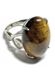Bague en Oeil de Tigre Ovale en Argent 925