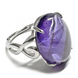 Bague en Améthyste Ovale et Argent 925