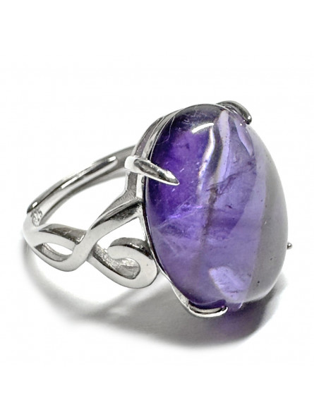 Bague en Améthyste Ovale et Argent 925