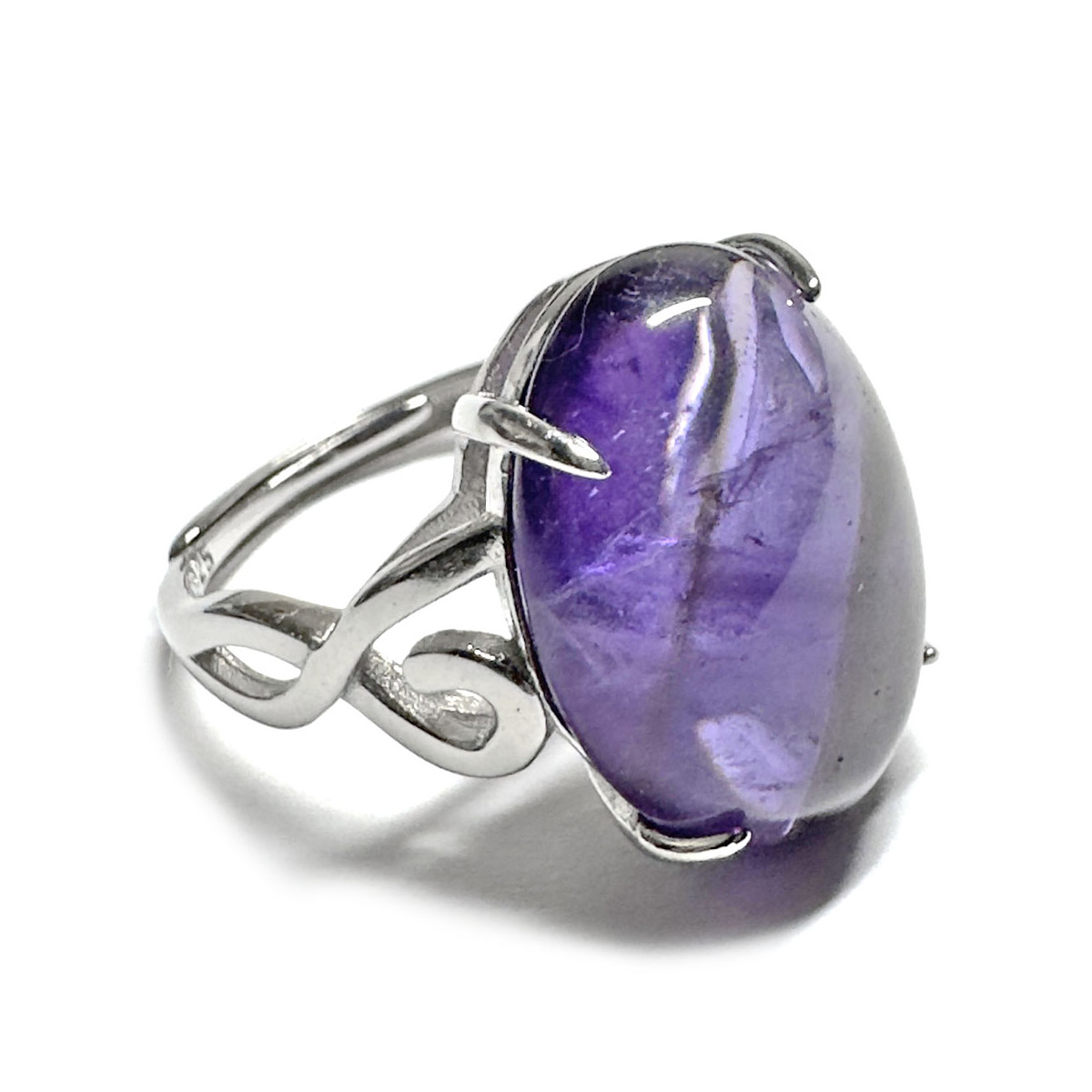 Bague en Améthyste Ovale et Argent 925