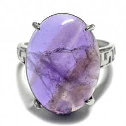 Bague en Améthyste Ovale et Argent 925