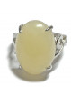 Bague en Calcite Jaune Ovale et Argent 925