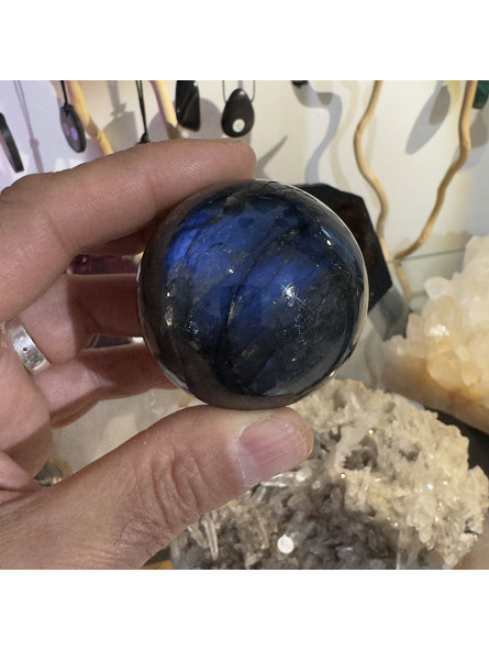Sphère en Labradorite EXTRA de 56 mm de Diamètre