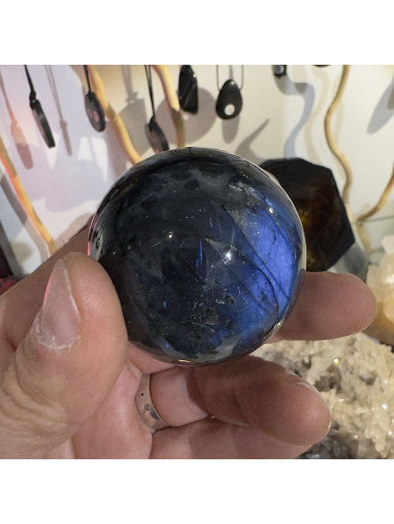 Sphère en Labradorite EXTRA de 56 mm de Diamètre