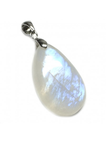Pendentif Cabochon en Pierre de Lune et Argent - 38mm