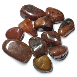 Grosses Pierres Roulées de Cornaline en Sachet de 100 Grammes