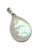 Pendentif Cabochon en Pierre de Lune et Argent - 34mm
