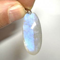 Pendentif Cabochon Ovale en Pierre de Lune