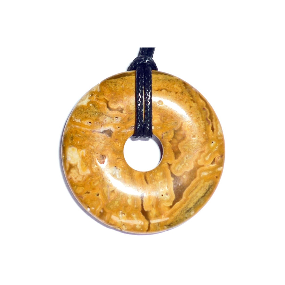 Pendentif Donut en Agate Crazy Lace