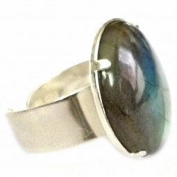 Bague Argent & Labradorite