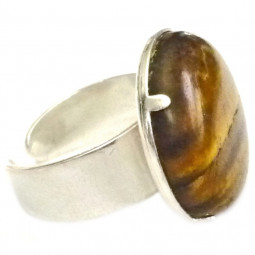 Bague Argent & Oeil de Tigre