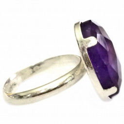 Bague Argent & Améthyste