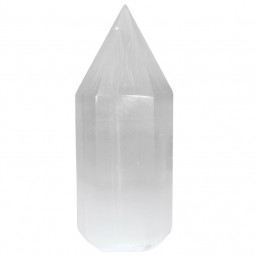 Pointe en Sélénite Vibrations Cristallines