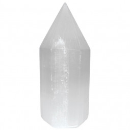 Pointe en Sélénite Vibrations Cristallines