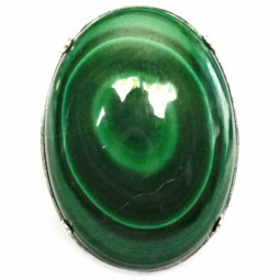 Bague Argent & Malachite