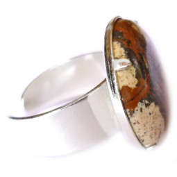 Bague Argent & Jaspe Paysage