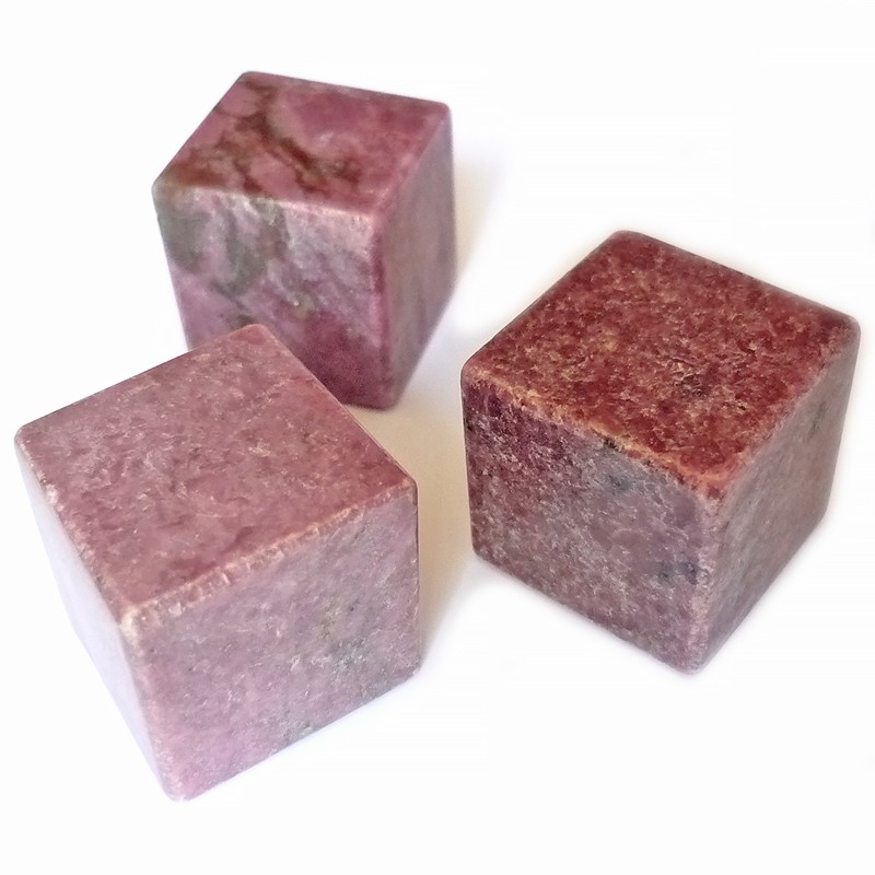 Cube en Rhodonite