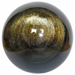 Sphère en Obsidienne Dorée