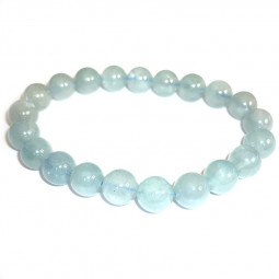 Bracelet Boules en Aigue Marine