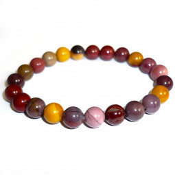 Bracelet Boules en Jaspe Mokaïte Vibrations Cristallines