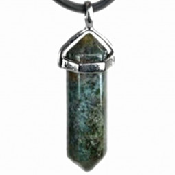 Pendentif Pointe en Agate Mousse