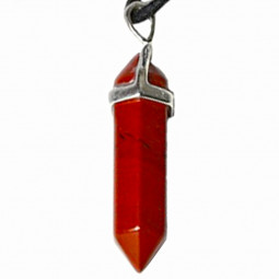 Pendentif Pointe en Jaspe Rouge