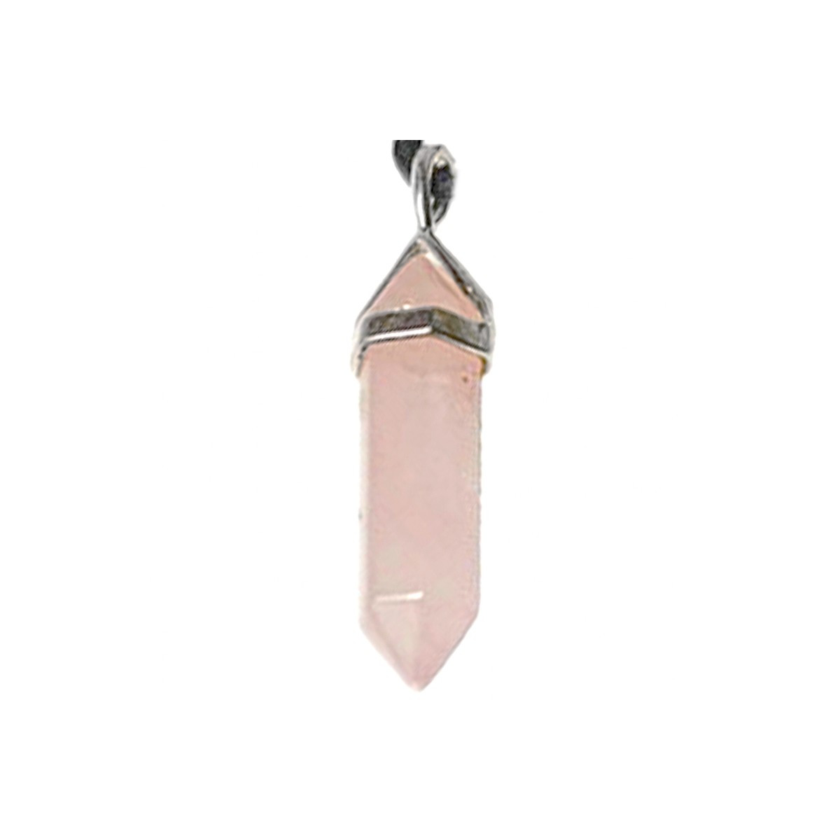 Pendentif Pointe en Quartz Rose