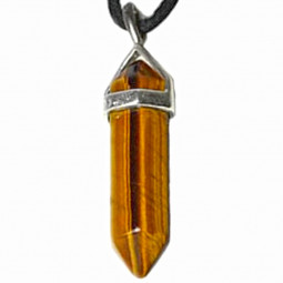 Pendentif Pointe en Oeil de Tigre