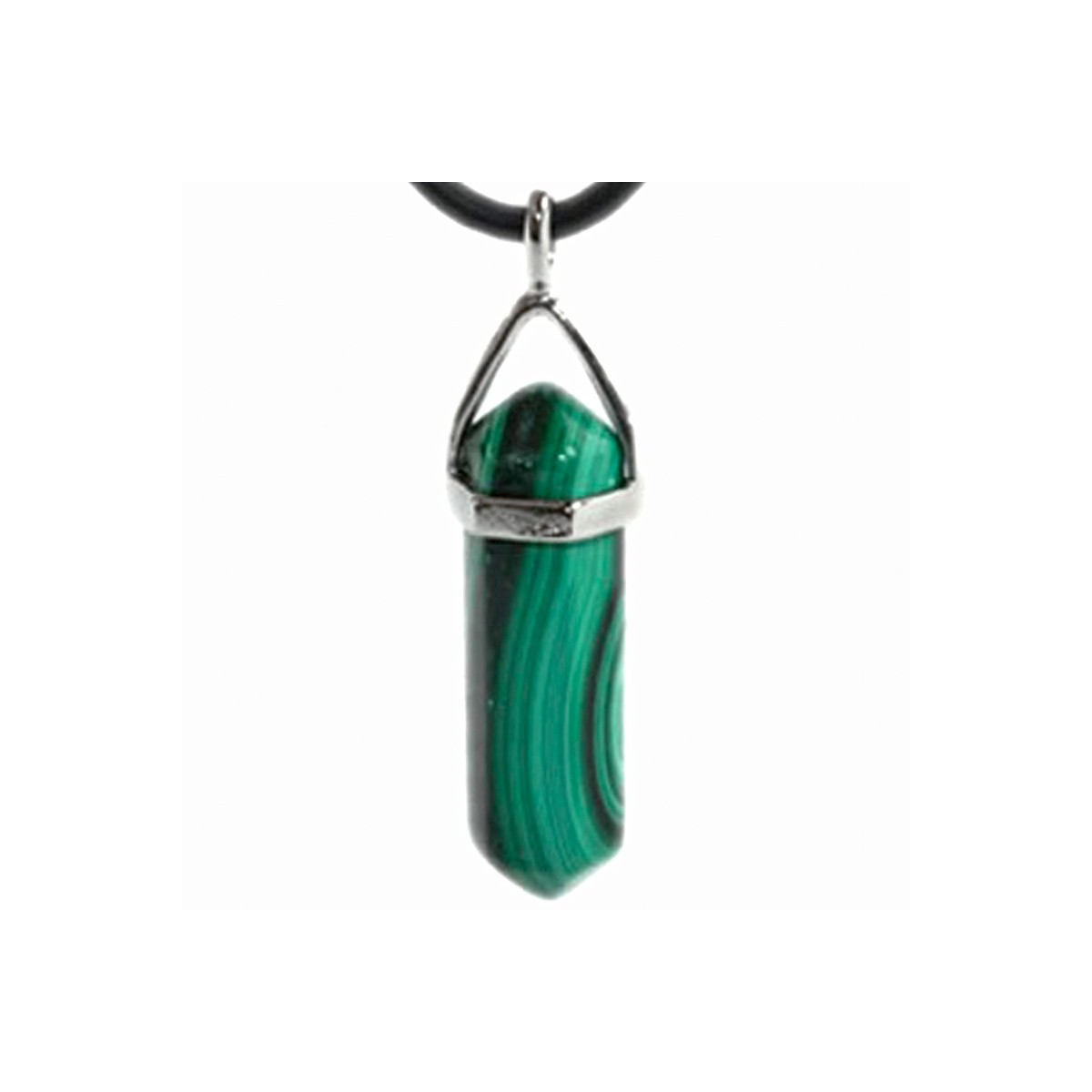 Pendentif Pointe en Malachite Vibrations Cristallines