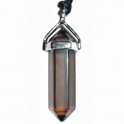 Pendentif Pointe en Quartz Fumé