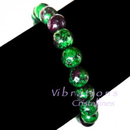 Bracelet Boules en Rubis sur Zoïsite