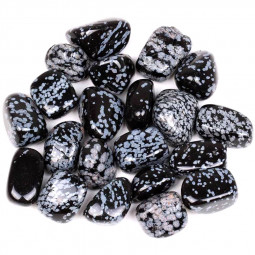 Pierre Roulée d'Obsidienne Neige