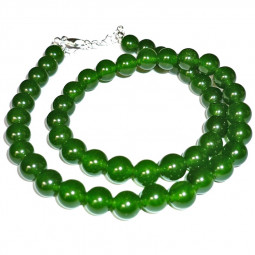 Collier Boules en Jade Néphrite
