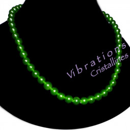 Collier Boules en Jade Néphrite