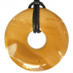 Pendentif Donut en Jaspe Mokaïte