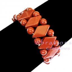 Bracelet Maya en Jaspe Rouge