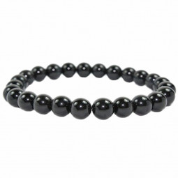 Bracelet en Onyx - Boules de 8mm