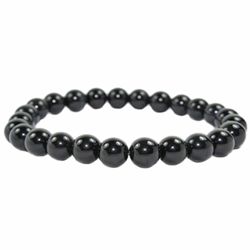 Bracelet en Onyx - Boules de 8mm