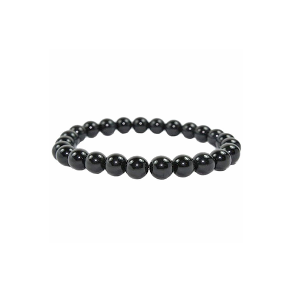 Bracelet en Onyx - Boules de 8mm