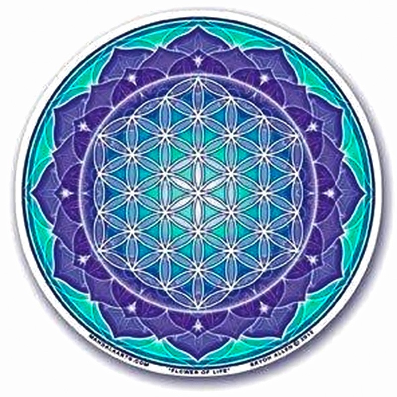 Sticker Fleur de Vie Vibrations Cristallines
