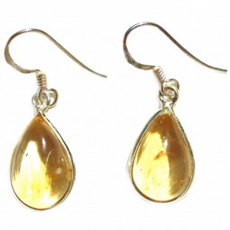Boucles d'Oreilles en Citrine & Argent