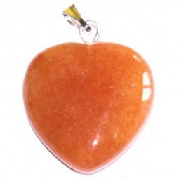 Pendentif Coeur en Aventurine Rouge