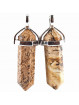 Pendentif Pointe en Jaspe Paysage