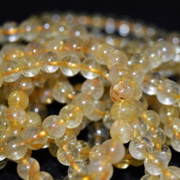 Bracelet Boules en Quartz Rutile